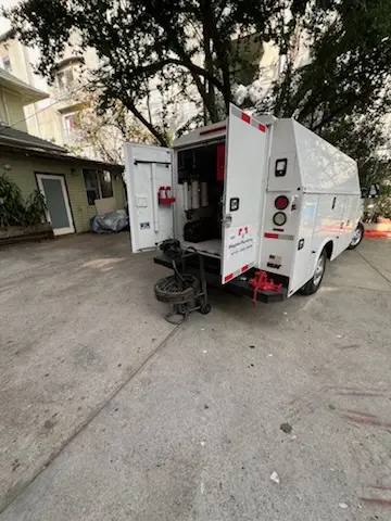 Magnet Plumbing service vehicle on-site for Sewer Line Repair in Bay Village